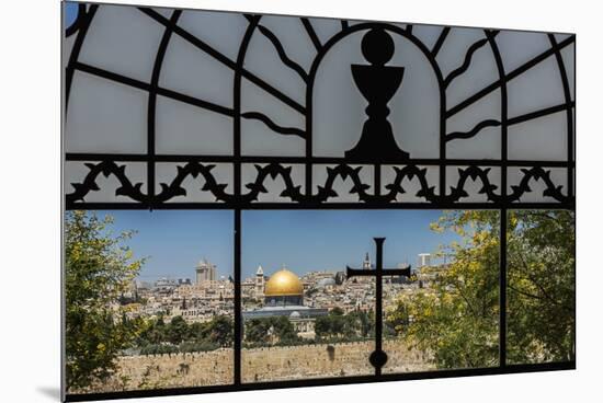 View of the Old Town with the Dome of the Rock from the Catholic Franciscan Church of Dominus Flevi-Massimo Borchi-Mounted Photographic Print