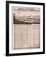 View of the Opening of London Bridge, 1831-null-Framed Giclee Print