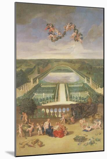 View of the Orangerie at Versailles-Jean the Younger Cotelle-Mounted Giclee Print