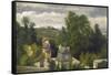 View of the outskirts of Caen, 1872-75-Stanislas Victor Edouard Lepine-Framed Stretched Canvas