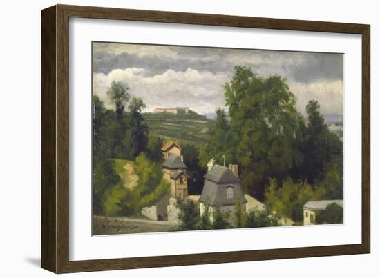 View of the outskirts of Caen, 1872-75-Stanislas Victor Edouard Lepine-Framed Premium Giclee Print
