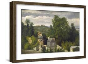 View of the outskirts of Caen, 1872-75-Stanislas Victor Edouard Lepine-Framed Premium Giclee Print