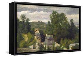 View of the outskirts of Caen, 1872-75-Stanislas Victor Edouard Lepine-Framed Stretched Canvas