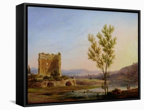 View of the Outskirts of Rome-Pierre Henri de Valenciennes-Framed Stretched Canvas