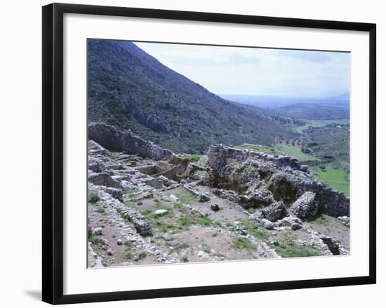 View of the Palace and Walls of the Acropolis with the Gulf of Argos in the Background-null-Framed Giclee Print