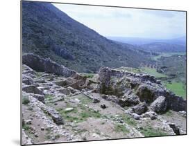 View of the Palace and Walls of the Acropolis with the Gulf of Argos in the Background-null-Mounted Giclee Print