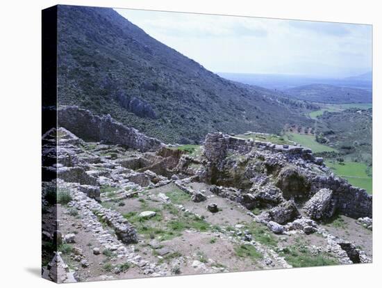 View of the Palace and Walls of the Acropolis with the Gulf of Argos in the Background-null-Stretched Canvas