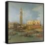 View of the Palace of St Mark, Venice, with Preparations for the Doge's Wedding-Canaletto-Framed Stretched Canvas