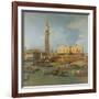 View of the Palace of St Mark, Venice, with Preparations for the Doge's Wedding-Canaletto-Framed Giclee Print