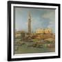 View of the Palace of St Mark, Venice, with Preparations for the Doge's Wedding-Canaletto-Framed Giclee Print