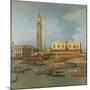 View of the Palace of St Mark, Venice, with Preparations for the Doge's Wedding-Canaletto-Mounted Giclee Print
