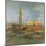 View of the Palace of St Mark, Venice, with Preparations for the Doge's Wedding-Canaletto-Mounted Giclee Print