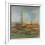 View of the Palace of St Mark, Venice, with Preparations for the Doge's Wedding-Canaletto-Framed Giclee Print