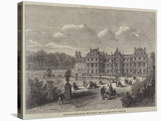 View of the Palace of the French Senate, from the Gardens of the Luxembourg-Felix Thorigny-Stretched Canvas