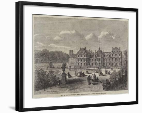 View of the Palace of the French Senate, from the Gardens of the Luxembourg-Felix Thorigny-Framed Giclee Print