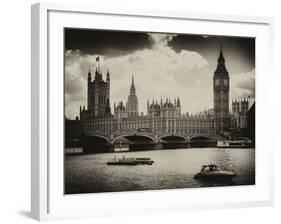 View of the Palace of Westminster and Big Ben - City of London - UK - England - United Kingdom-Philippe Hugonnard-Framed Photographic Print