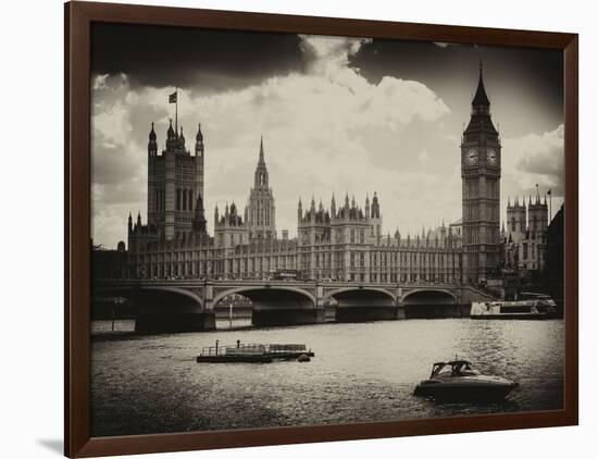 View of the Palace of Westminster and Big Ben - City of London - UK - England - United Kingdom-Philippe Hugonnard-Framed Photographic Print