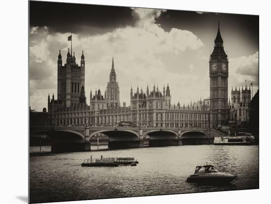 View of the Palace of Westminster and Big Ben - City of London - UK - England - United Kingdom-Philippe Hugonnard-Mounted Photographic Print