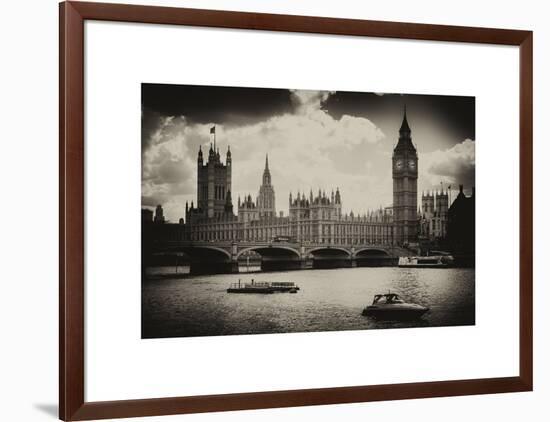 View of the Palace of Westminster and Big Ben - City of London - UK - England - United Kingdom-Philippe Hugonnard-Framed Art Print