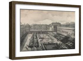 View of the Palais-Royal in 1834, 1915-Albert Delton-Framed Giclee Print