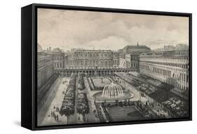 View of the Palais-Royal in 1834, 1915-Albert Delton-Framed Stretched Canvas