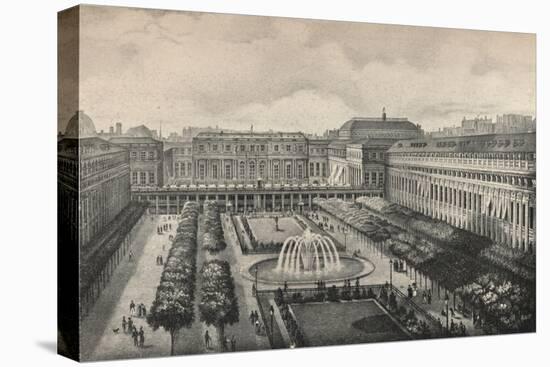 View of the Palais-Royal in 1834, 1915-Albert Delton-Stretched Canvas