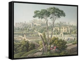 View of the Palatine Hill in Rome-Louis-Francois Cassas-Framed Stretched Canvas