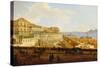 View of the Palazzo Reale, Naples-Joseph Rebell-Stretched Canvas