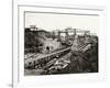 View of the Panama Canal under Construction-null-Framed Photographic Print