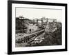 View of the Panama Canal under Construction-null-Framed Photographic Print