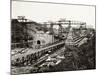 View of the Panama Canal under Construction-null-Mounted Photographic Print