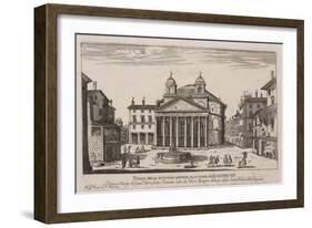 View of the Pantheon, C.1778-92 (Etching)-Giovanni Battista Piranesi-Framed Giclee Print