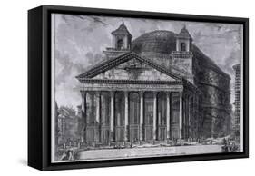 View of the Pantheon of Agrippa, c.1761-Giovanni Battista Piranesi-Framed Stretched Canvas