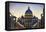View of the Papal Basilica of St Peter's at Night-George Oze-Framed Stretched Canvas