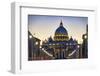 View of the Papal Basilica of St Peter's at Night-George Oze-Framed Photographic Print