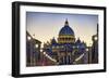 View of the Papal Basilica of St Peter's at Night-George Oze-Framed Photographic Print