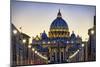 View of the Papal Basilica of St Peter's at Night-George Oze-Mounted Photographic Print