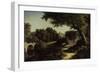 View of the Park in Pavlovsk-Mikhail Ivanovich Lebedev-Framed Giclee Print