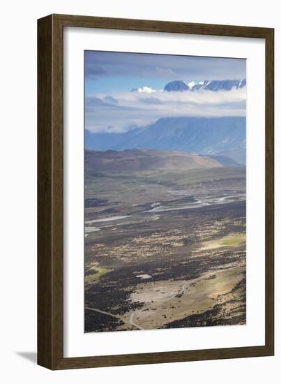 View of the Patagonian steppe, Torres del Paine National Park, Patagonia, Chile, South America-Alex Robinson-Framed Photographic Print