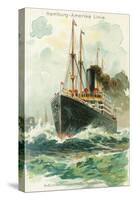 View of the Patricia at Sea, Hamburg-America Line-Lantern Press-Stretched Canvas