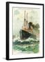 View of the Patricia at Sea, Hamburg-America Line-Lantern Press-Framed Art Print