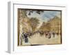 View of the Pavilion of Hanover and the Boulevard Des Italians in Paris, 20Th Century (Oil on Canva-Jean Francois Raffaelli-Framed Giclee Print
