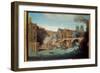 View of the Peak Pont in Paris after the Fire of 1718, 1718 (Oil on Canvas)-Jean-Baptiste Oudry-Framed Giclee Print