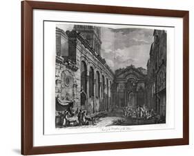 View of the Peristyle of the Palace of Diocletian (245-313), Roman Emperor 284-305, at Split-Robert Adam-Framed Giclee Print