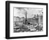 View of the Piazza Della Rotonda, from the 'Views of Rome' Series, C.1760-Giovanni Battista Piranesi-Framed Giclee Print