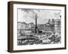 View of the Piazza Della Rotonda, from the 'Views of Rome' Series, C.1760-Giovanni Battista Piranesi-Framed Giclee Print