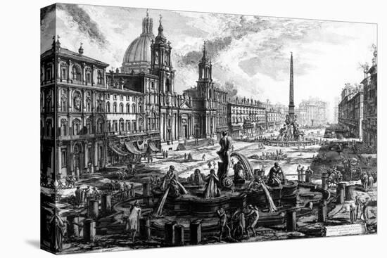 View of the Piazza Navona, from the 'Views of Rome' Series, C.1760-Giovanni Battista Piranesi-Stretched Canvas