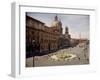 View of the Piazza with the Fountain of the Four Rivers, 1648-51 and the Moro Fountain, 1653-5-Giovanni Lorenzo Bernini-Framed Giclee Print