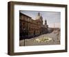 View of the Piazza with the Fountain of the Four Rivers, 1648-51 and the Moro Fountain, 1653-5-Giovanni Lorenzo Bernini-Framed Giclee Print