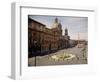 View of the Piazza with the Fountain of the Four Rivers, 1648-51 and the Moro Fountain, 1653-5-Giovanni Lorenzo Bernini-Framed Giclee Print